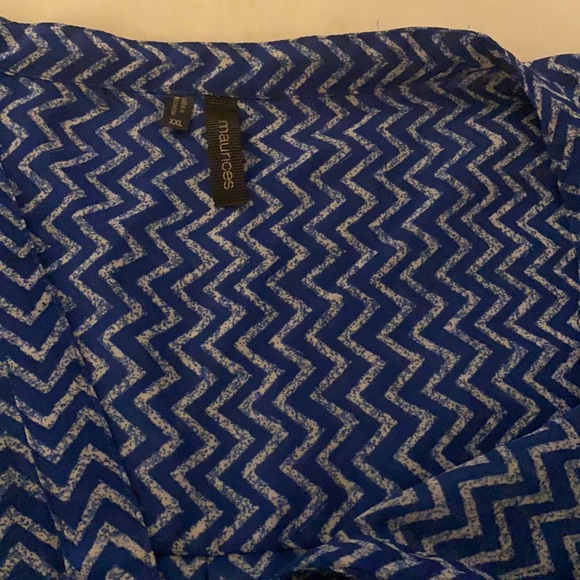 Maurices Other - Blue chevron blouse